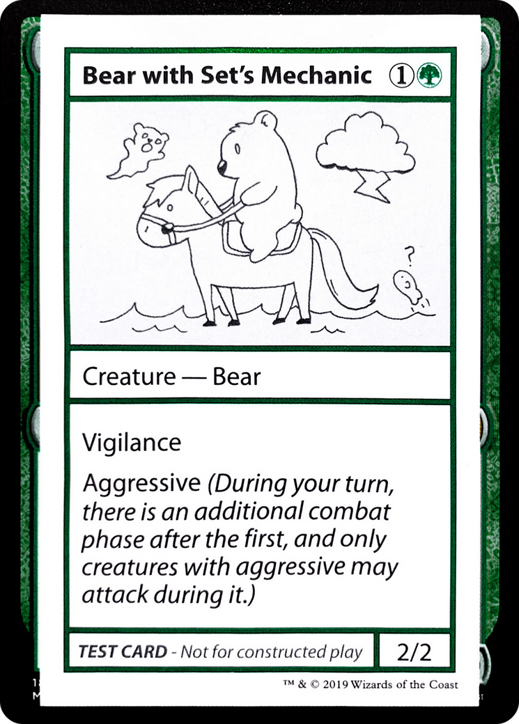 Bear with Set's Mechanic (No PW Symbol) (CMB1-071) - Mystery Booster Playtest Cards 2021
