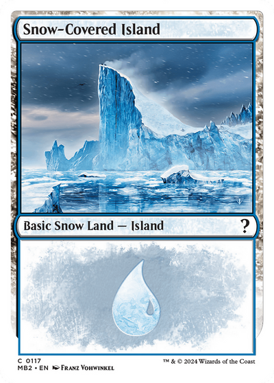 Snow-Covered Island (White Border) (MB2-117) - Mystery Booster 2: (snow)
