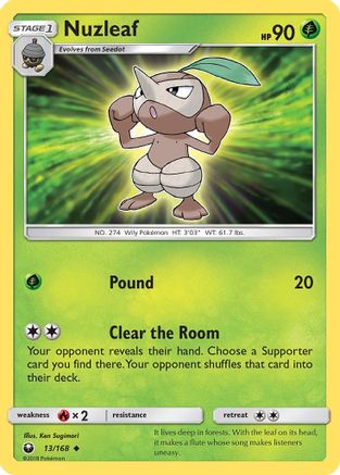 Nuzleaf (13/168) [Sun & Moon: Celestial Storm]