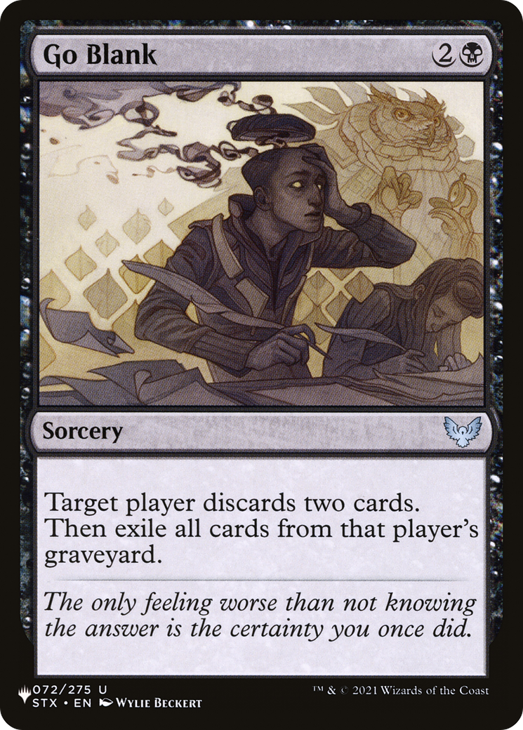Go Blank (LIST-072/275) - The List