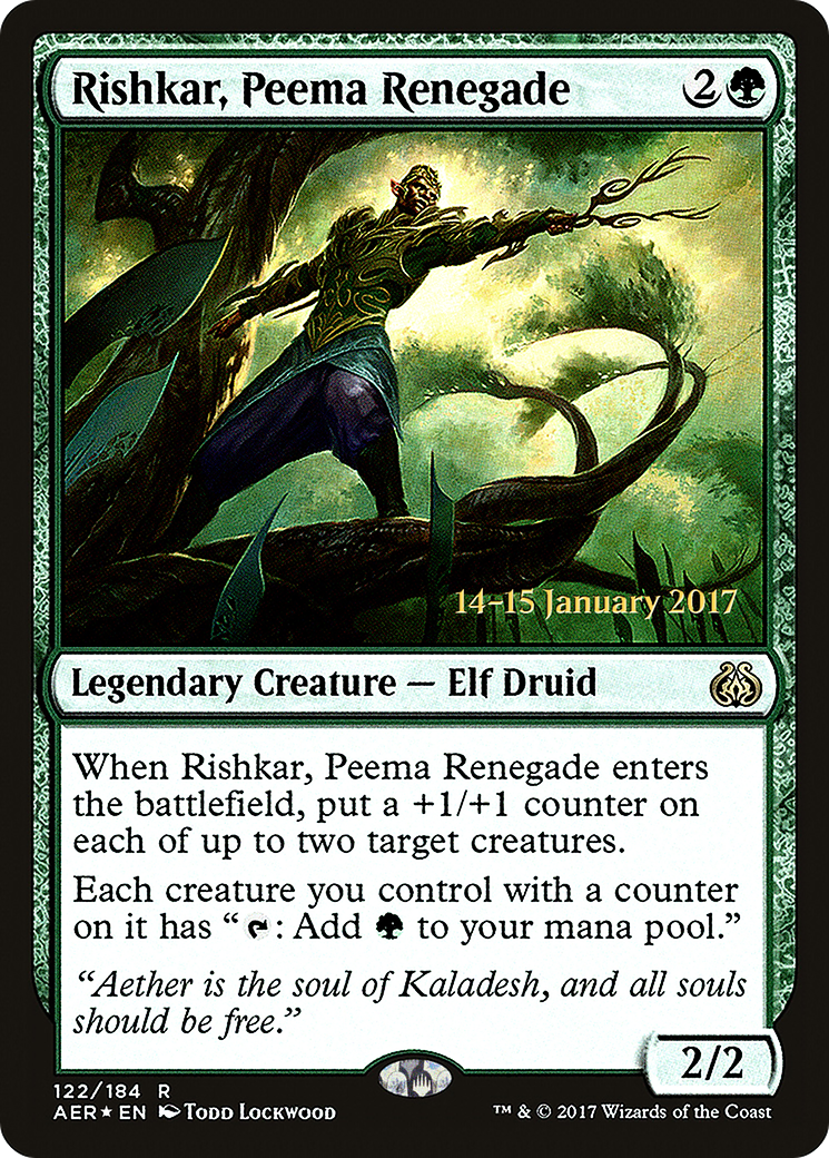 Rishkar, Peema Renegade (PRE-122) - Aether Revolt Promos Foil