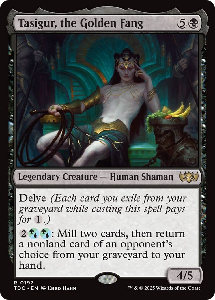 Tasigur, the Golden Fang (TDC-197) - Commander: Tarkir: Dragonstorm