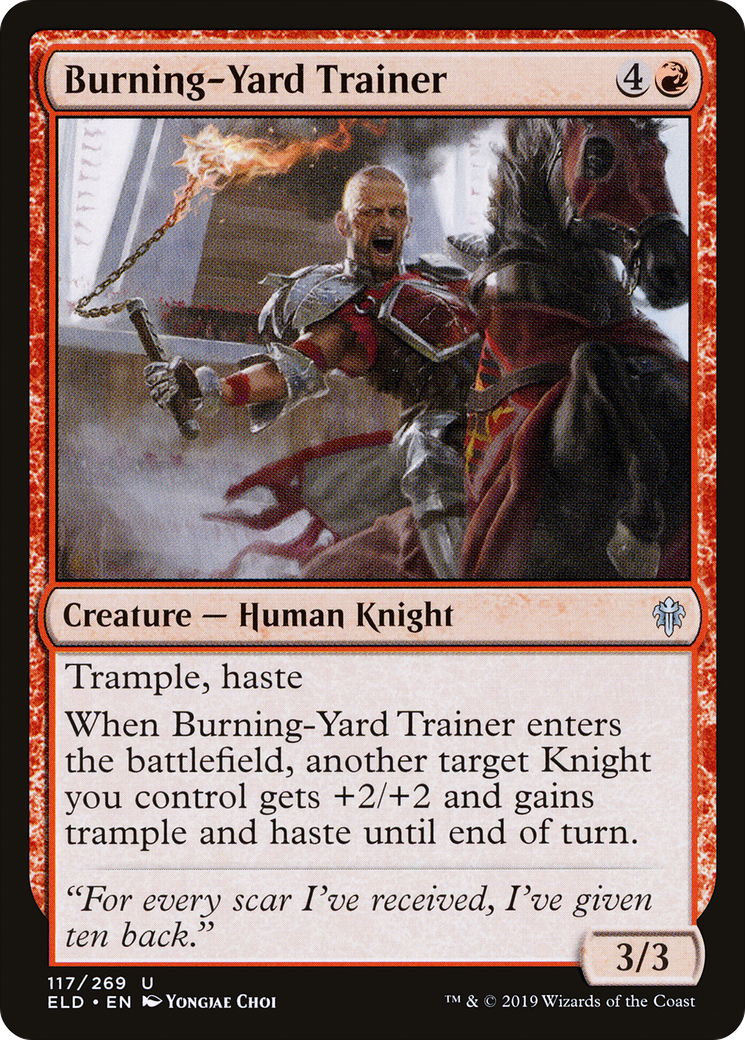 Burning-Yard Trainer (ELD-117) - Throne of Eldraine Foil