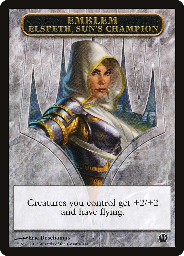 Emblem - Elspeth, Sun's Champion (THS-011) - Theros Tokens