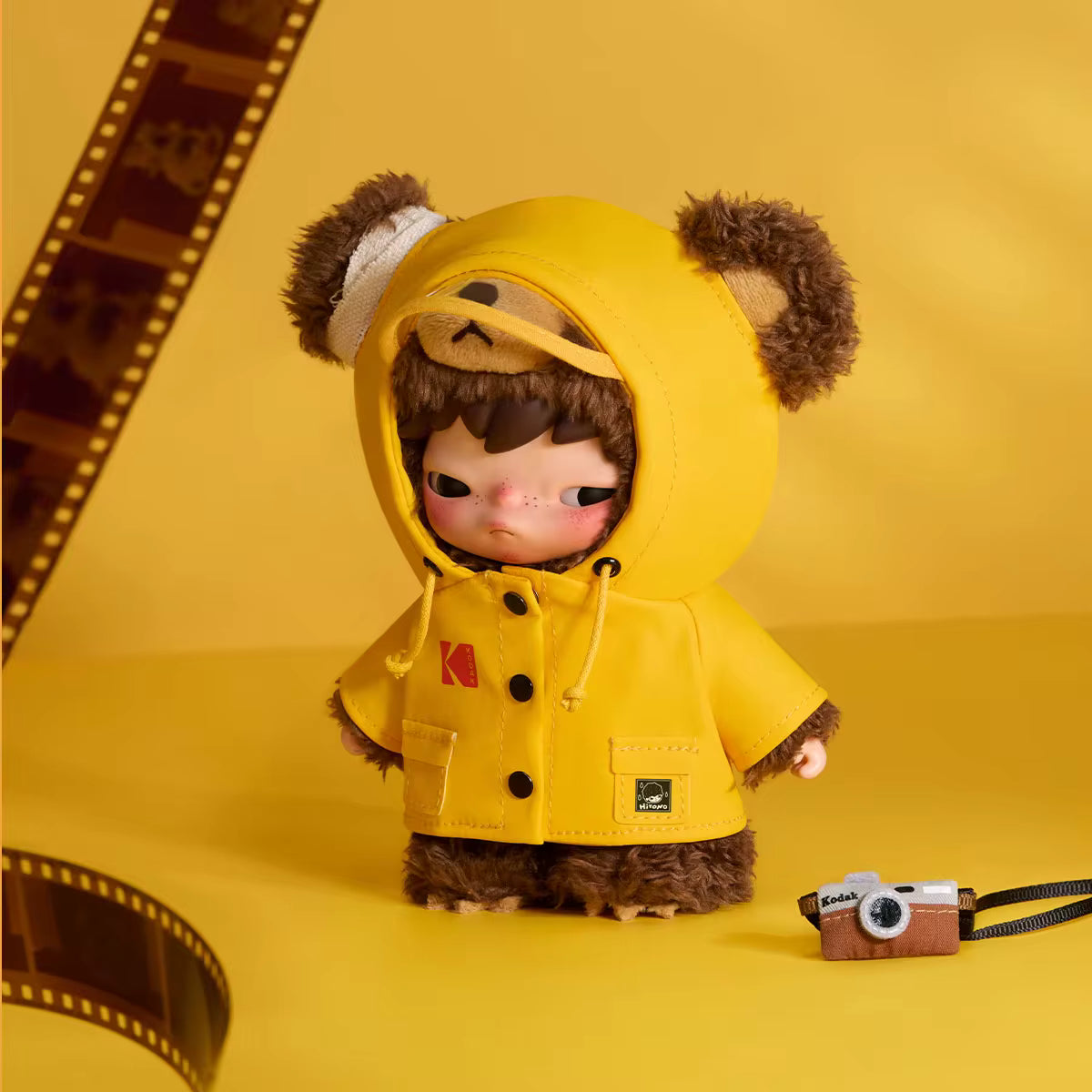 POP MART: Hirono × Kodak Click Bear Plush Doll Pendant