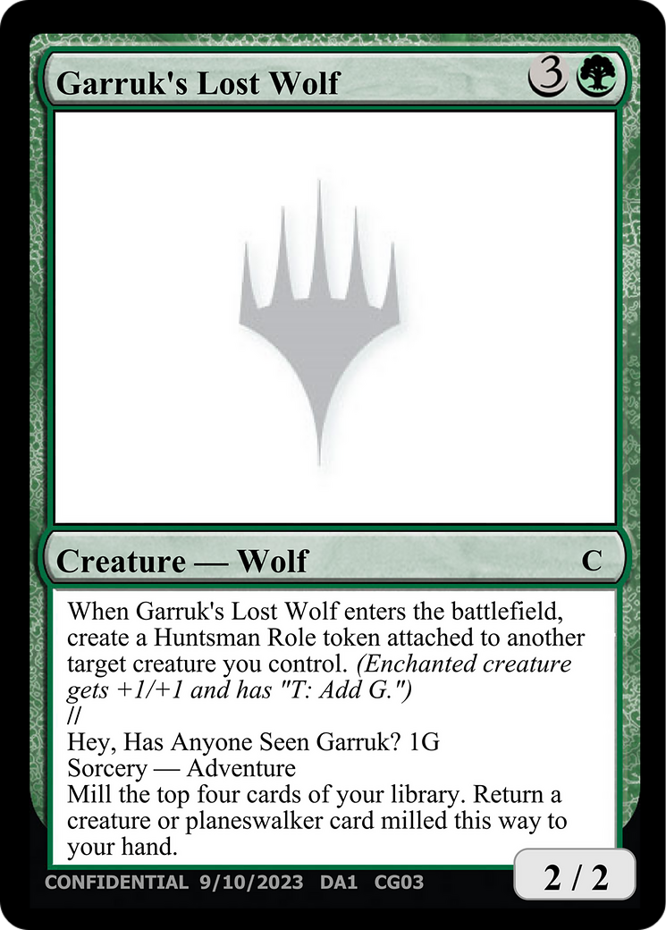 Garruk's Lost Wolf // Hey, Has Anyone Seen Garruk? (UNK-CG03A) - Unknown Event