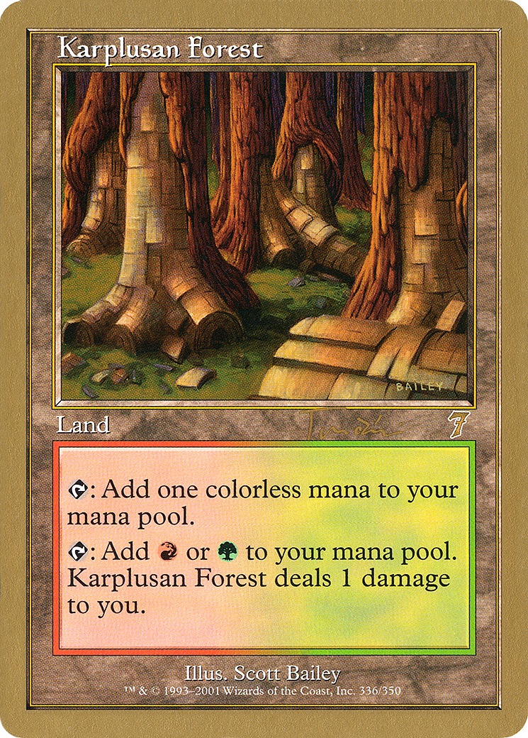 Karplusan Forest - 2001 Jan Tomcani (7ED) (WCD-) - World Championship Decks 2001