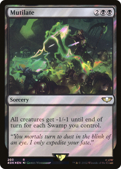 Mutilate (Surge Foil) (40K-203) - Warhammer 40,000 Commander Foil