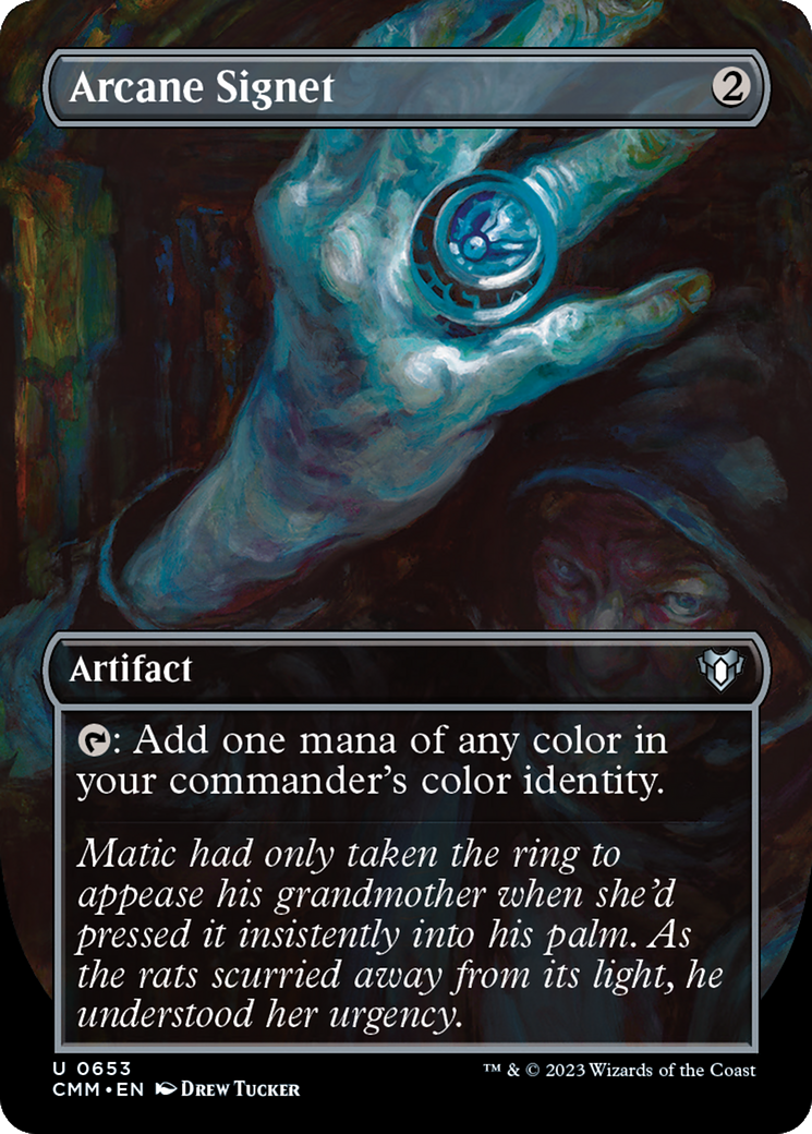 Arcane Signet (Borderless) (CMM-653) - Commander Masters (Borderless) Foil