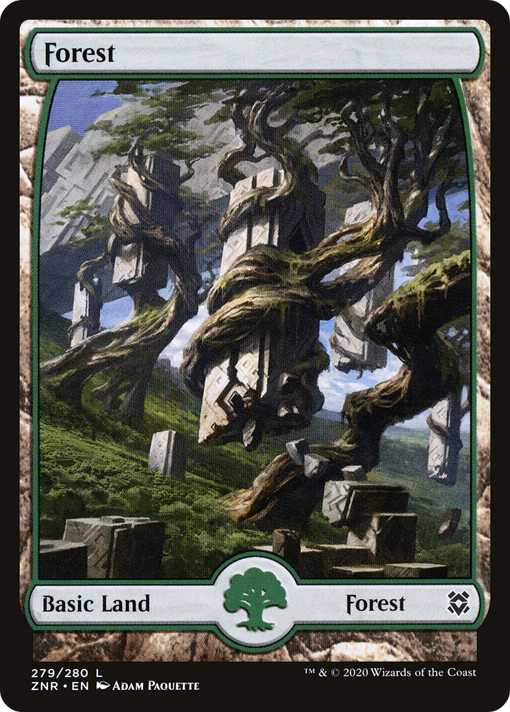 Forest (279) - Full Art (ZNR-279) - Zendikar Rising: (Full Art) Foil