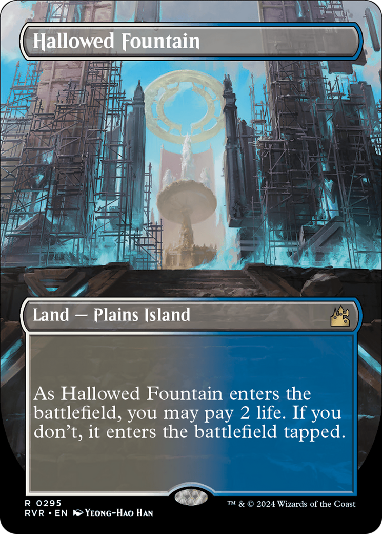 Hallowed Fountain (Borderless) (RVR-295) - Ravnica Remastered (Borderless) Foil