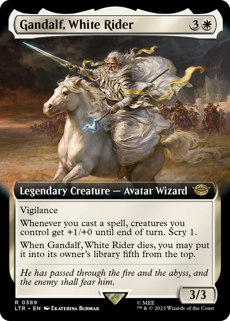 Gandalf, White Rider (Extended Art) (LTR-389) - The Lord of the Rings: Tales of Middle-earth: (Extended Art)