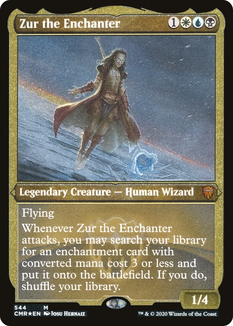 Zur the Enchanter (Foil Etched) (CMR-544) - Commander Legends Etched Foil