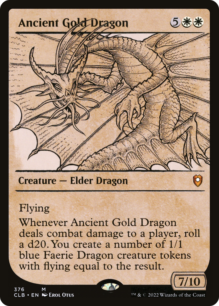 Ancient Gold Dragon (Showcase) (CLB-376) - Commander Legends: Battle for Baldur's Gate: (Showcase)
