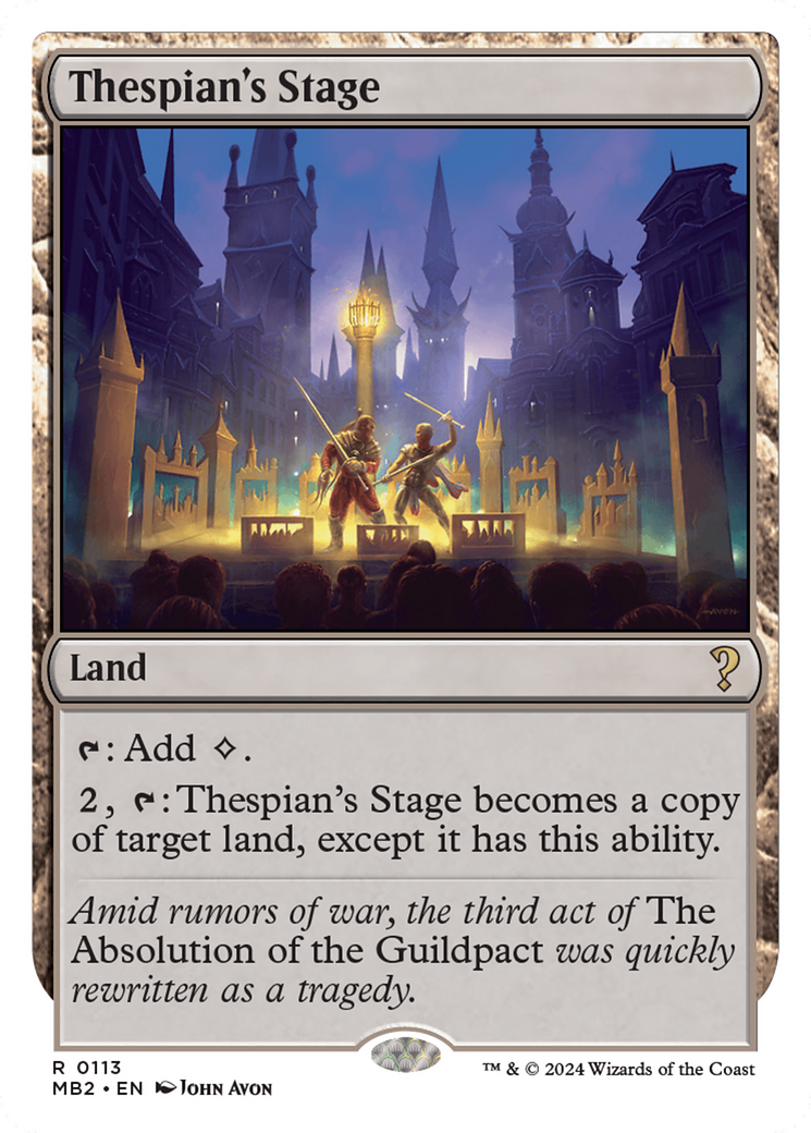 Thespian's Stage (White Border) (MB2-113) - Mystery Booster 2