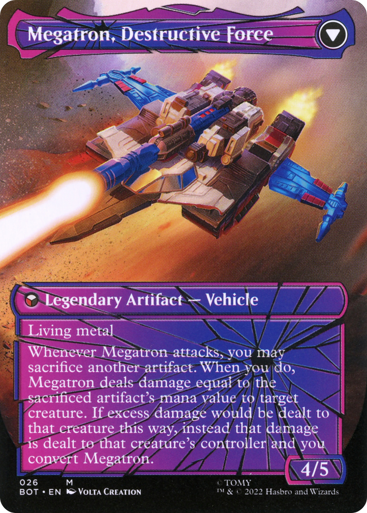Megatron, Tyrant (Shattered Glass) (BOT-026) - Transformers: (convertdfc, shatteredglass) (Borderless)