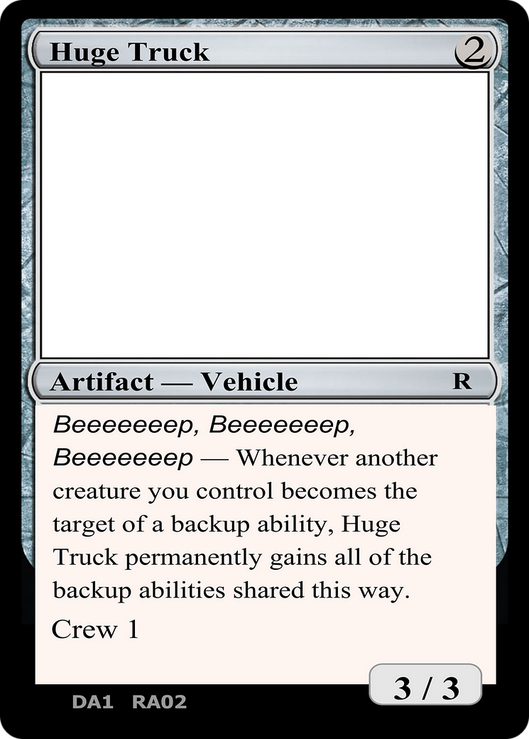 Huge Truck (UNK-RA02B) - Unknown Event