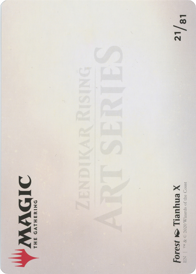 Forest // Forest (AZNR-021) - Zendikar Rising Art Series (Borderless)