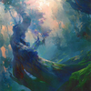 Forest // Forest (AZNR-021) - Zendikar Rising Art Series (Borderless)