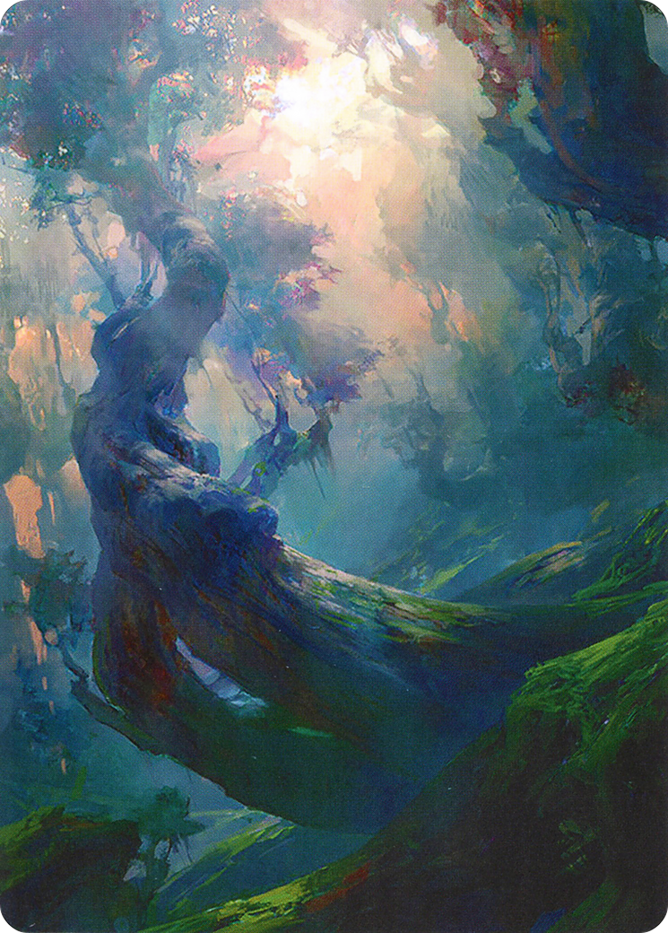 Forest // Forest (AZNR-021) - Zendikar Rising Art Series (Borderless) Foil