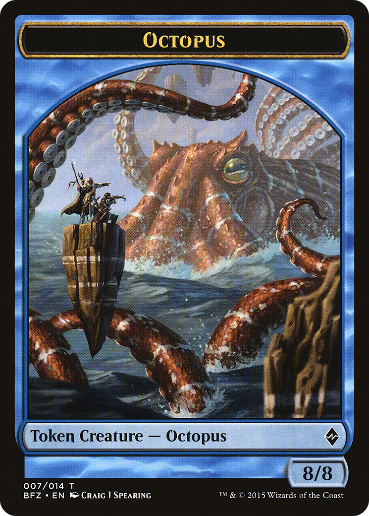 Octopus Token (BFZ-007) - Battle for Zendikar Tokens