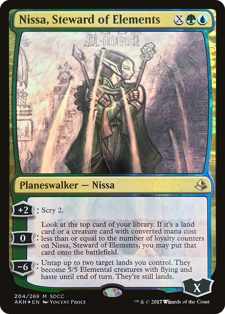 Nissa, Steward of Elements (SDCC 2017 Exclusive) (MEDIA-204) - San Diego Comic-Con 2017 Foil