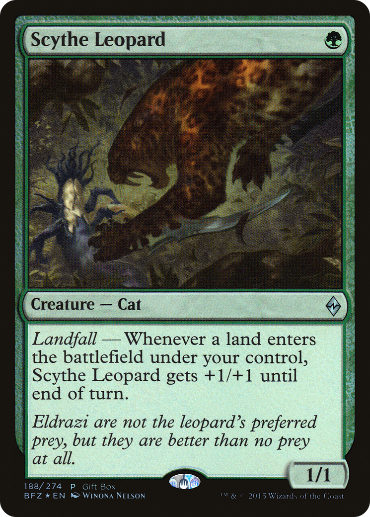 Scythe Leopard (GBP-188) - Battle for Zendikar Promos Foil