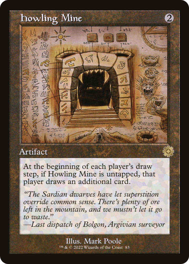Howling Mine (Schematic) (BRR-083) - The Brothers' War Retro Artifacts Foil