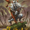 Ink-Eyes, Servant of Oni // Ink-Eyes, Servant of Oni (ABLB-050) - Bloomburrow Art Series (Borderless) Foil