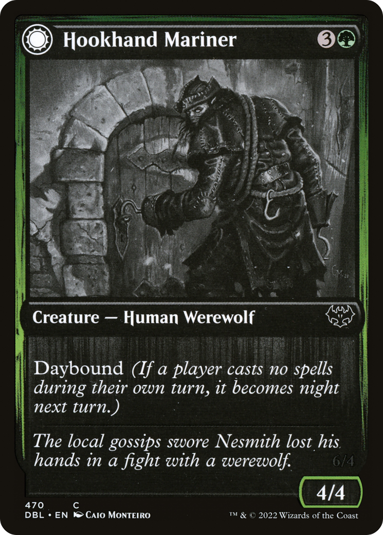 Hookhand Mariner (DBL-470) - Innistrad: Double Feature: (Double Faced Transform) Foil