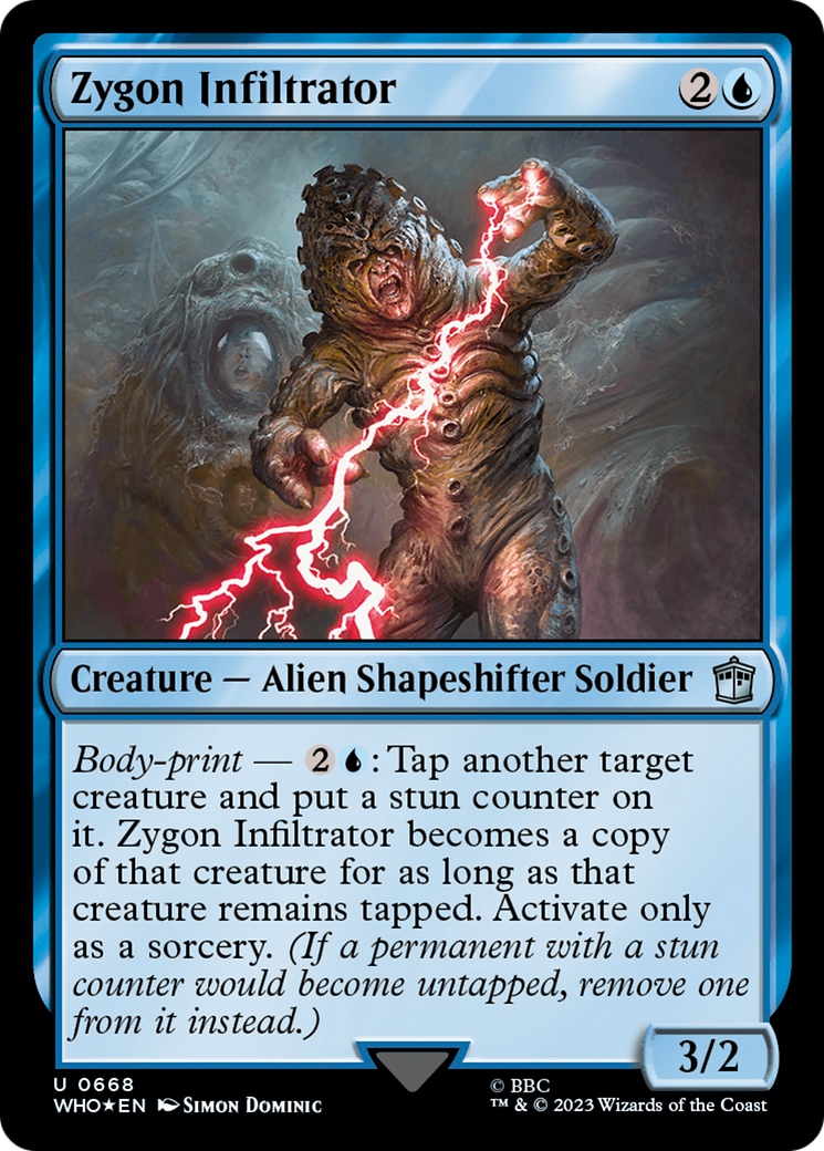 Zygon Infiltrator (Surge Foil) (WHO-668) - Doctor Who Foil
