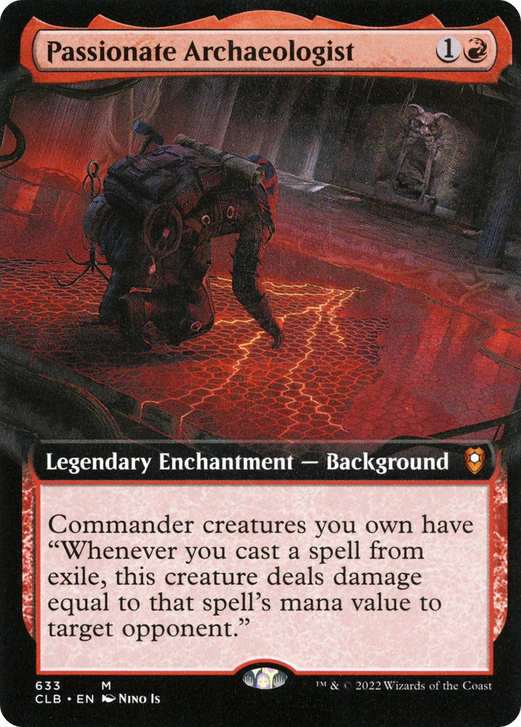 Passionate Archaeologist (Extended Art) (CLB-633) - Commander Legends: Battle for Baldur's Gate: (Extended Art) Foil