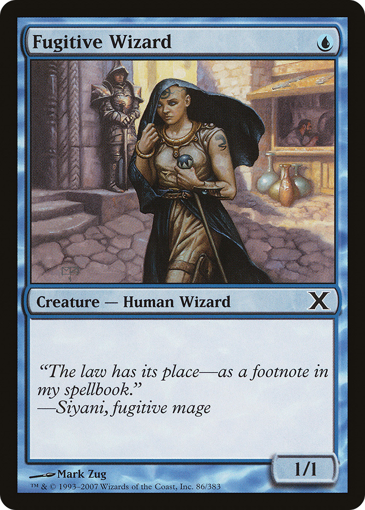Fugitive Wizard (10E-086) - Tenth Edition
