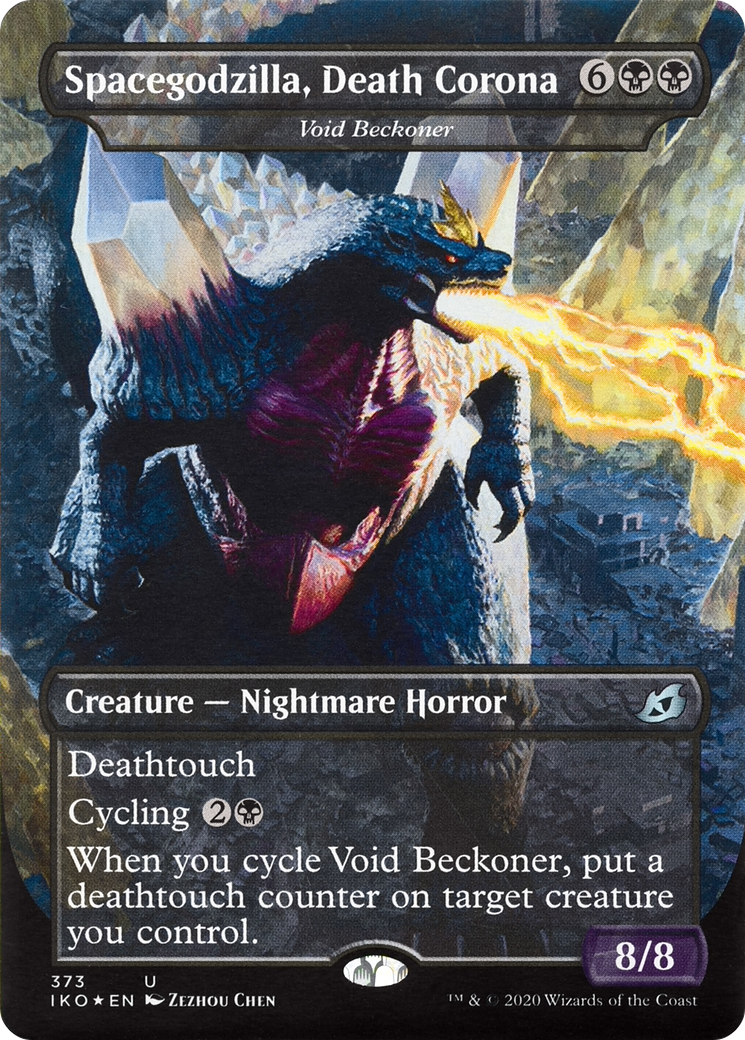 Spacegodzilla, Death Corona - Void Beckoner (IKO-373) - Ikoria: Lair of Behemoths / Spacegodzilla, Death Corona (Borderless) Foil