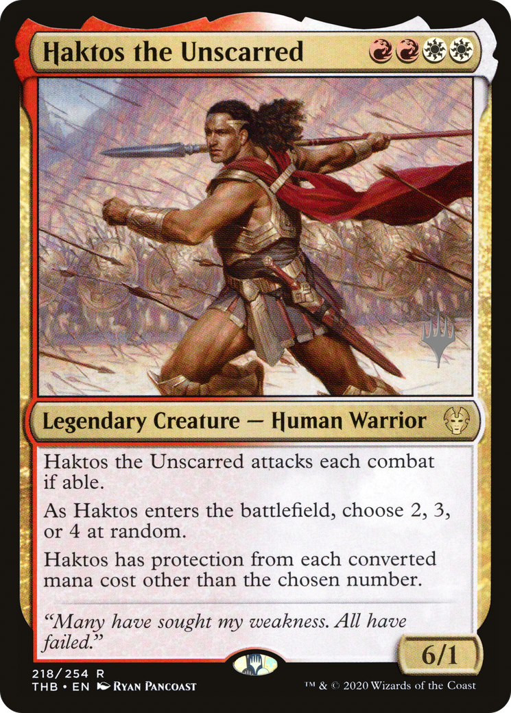 Haktos the Unscarred (PPTHB-218P) - Theros Beyond Death Promos Foil