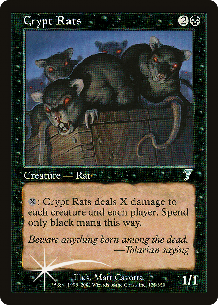 Crypt Rats (7ED-125) - 7th Edition Foil