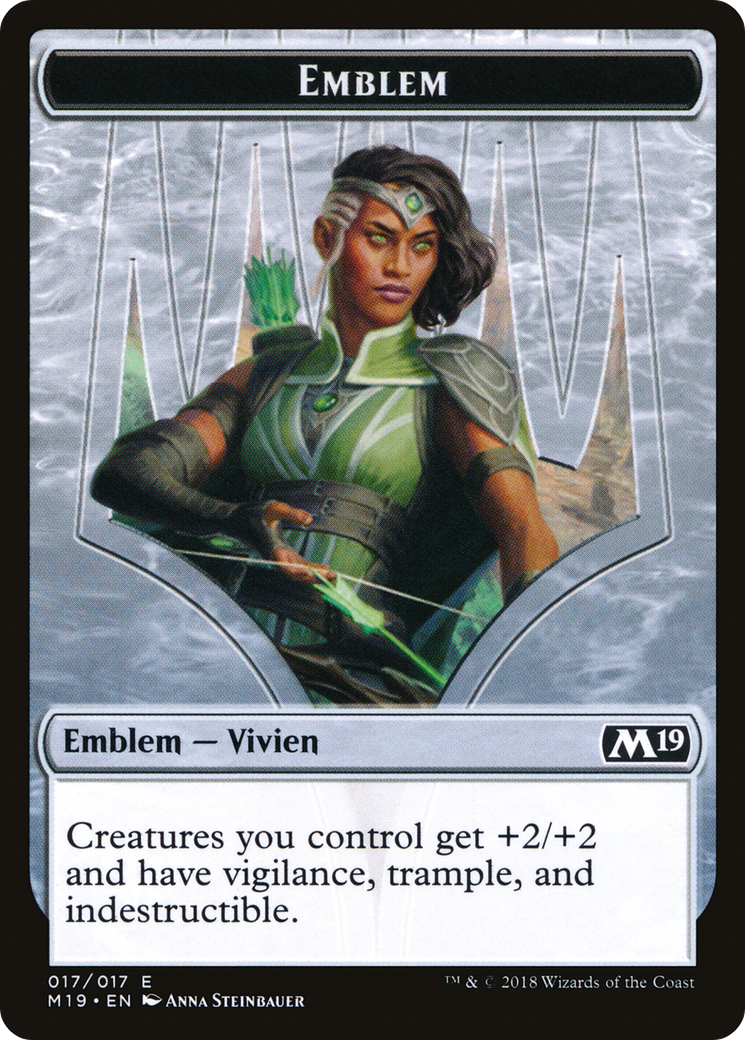 Emblem - Vivien Reid (M19-017) - Core Set 2019 Tokens