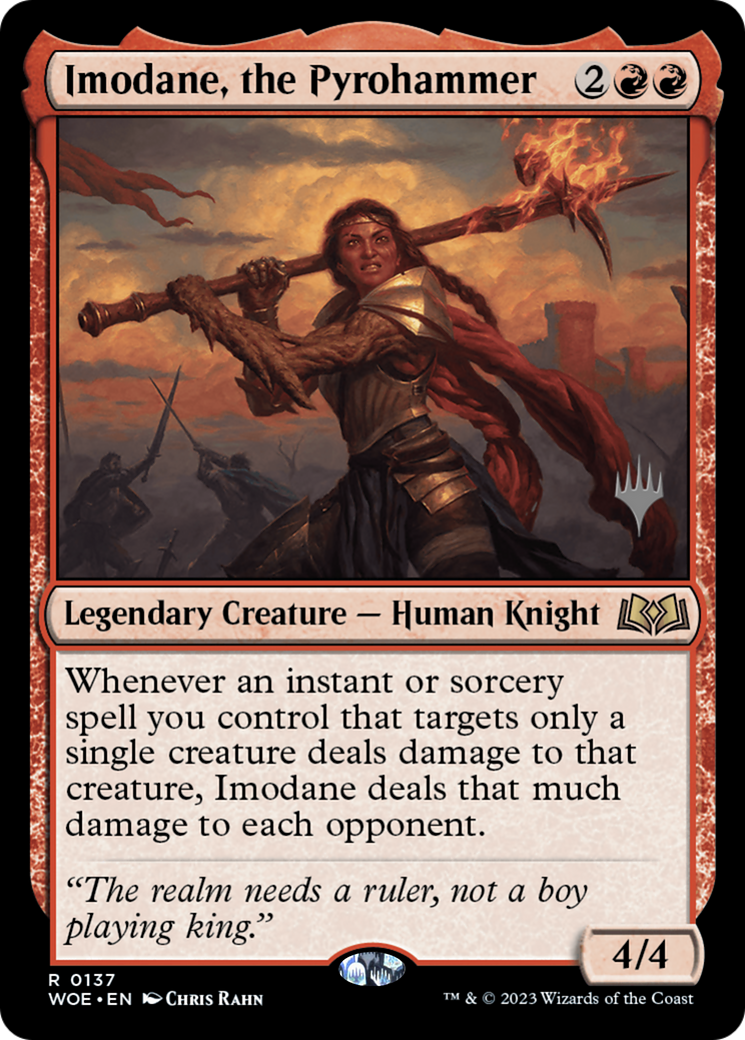 Imodane, the Pyrohammer (PPWOE-137) - Wilds of Eldraine Promos Foil