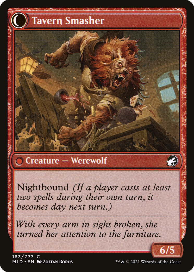 Tavern Ruffian (MID-163) - Innistrad: Midnight Hunt: (Double Faced Transform) Foil