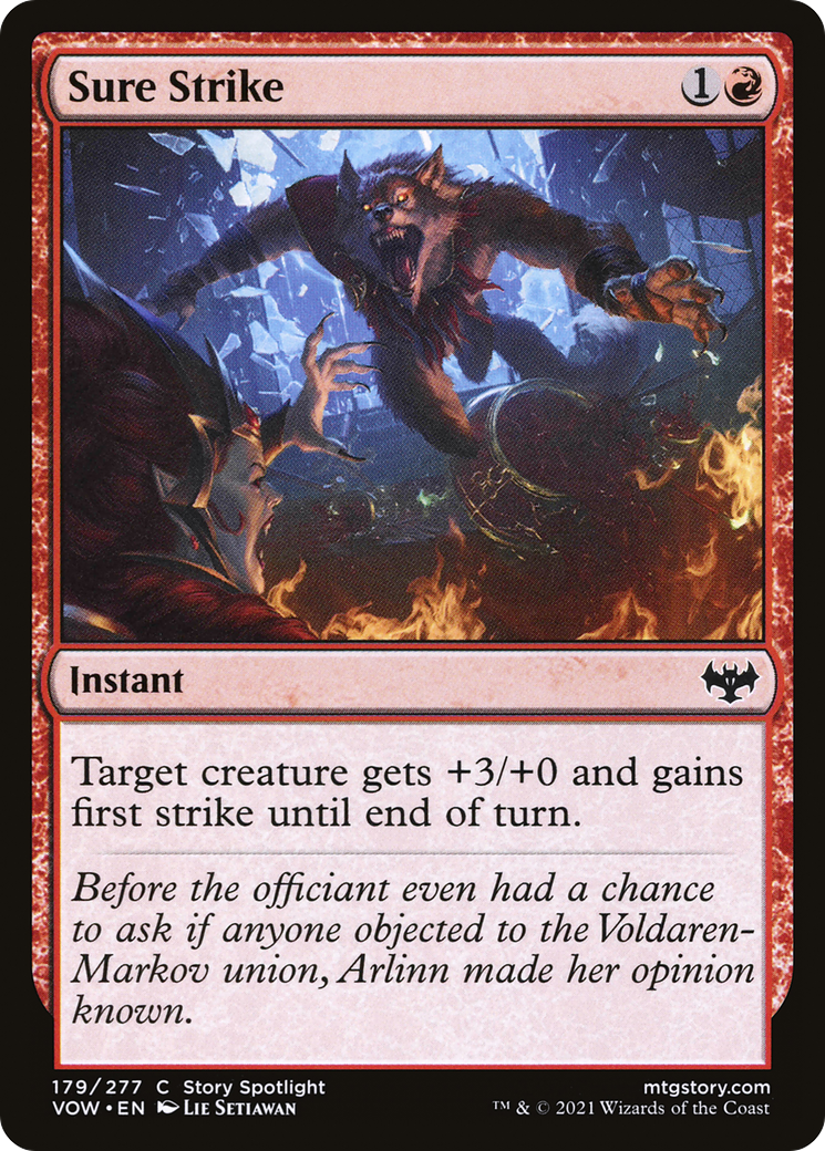 Sure Strike (VOW-179) - Innistrad: Crimson Vow Foil