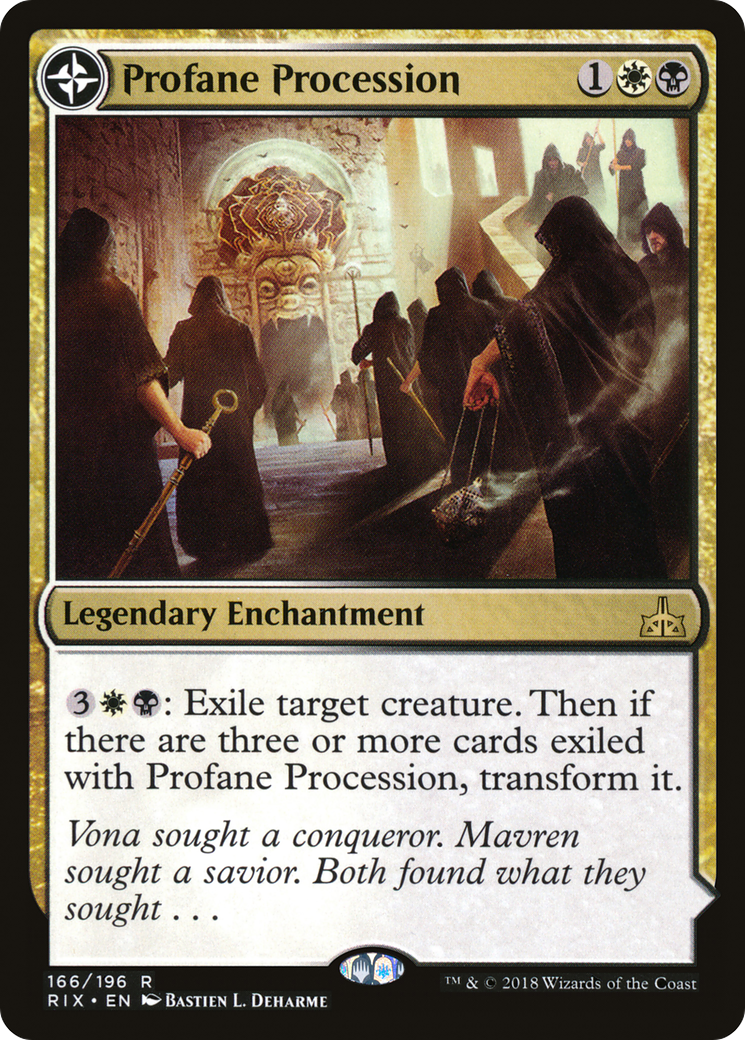 Profane Procession (RIX-166) - Rivals of Ixalan: (compasslanddfc) Foil