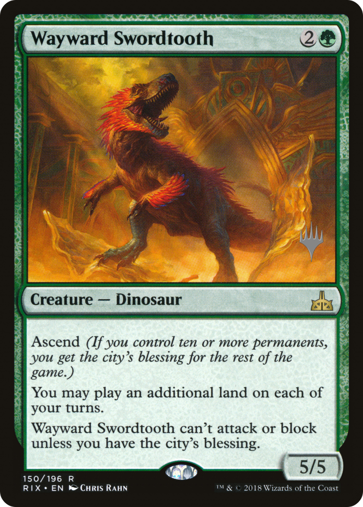 Wayward Swordtooth (PPM20-150) - Rivals of Ixalan Promos Foil