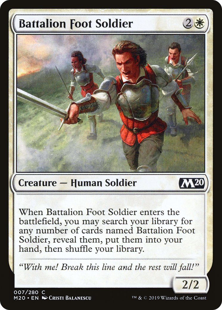 Battalion Foot Soldier (M20-007) - Core Set 2020 Foil