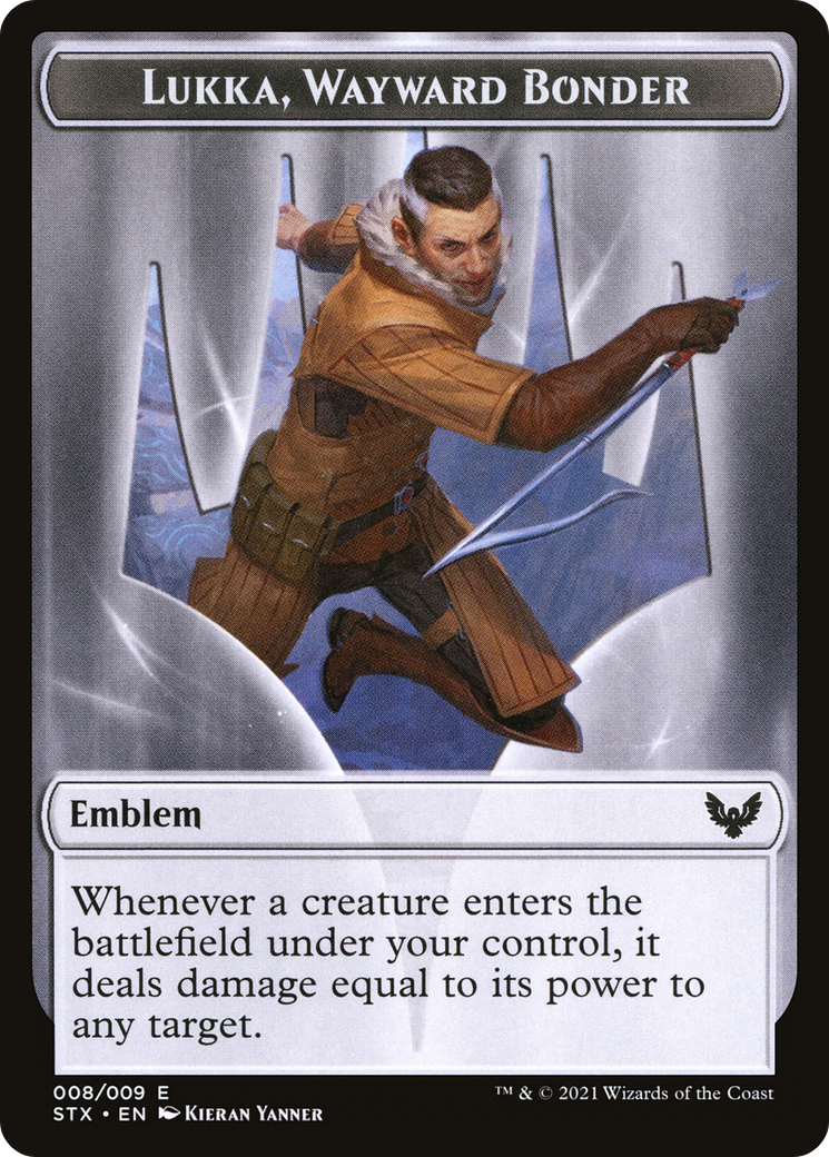 Lukka, Wayward Bonder Emblem (TSTX-008) - Strixhaven: School of Mages Tokens Foil