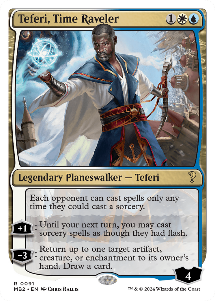 Teferi, Time Raveler (White Border) (MB2-091) - Mystery Booster 2