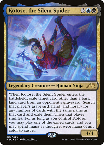 Kotose, the Silent Spider (PPNEO-228) - Kamigawa: Neon Dynasty Promos Foil