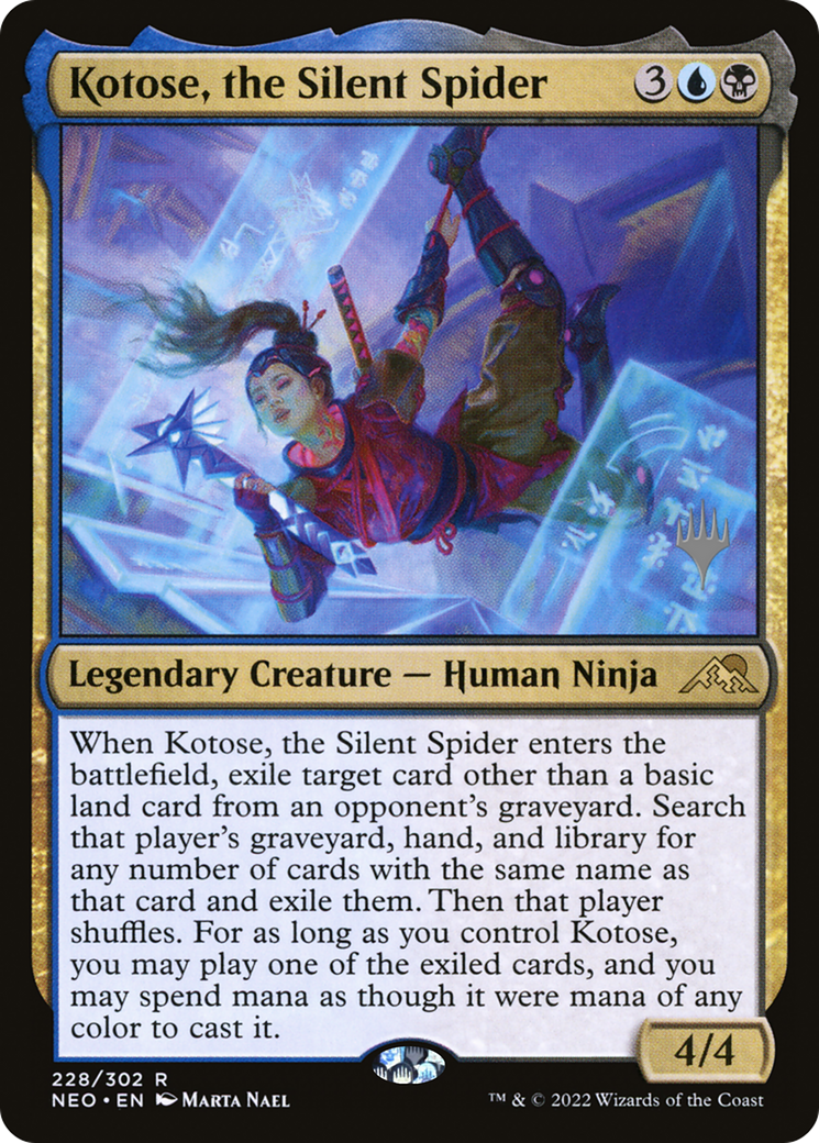 Kotose, the Silent Spider (PPNEO-228) - Kamigawa: Neon Dynasty Promos