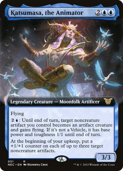 Katsumasa, the Animator (Extended Art) [Kamigawa: Neon Dynasty Commander]