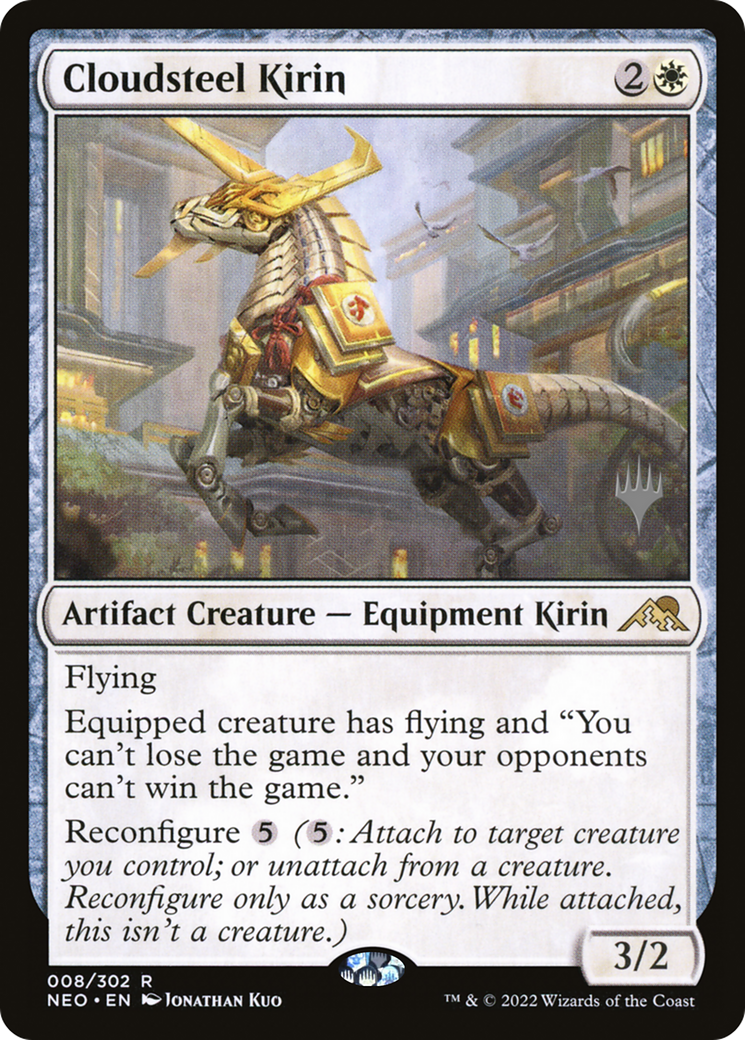 Cloudsteel Kirin (PPNEO-008) - Kamigawa: Neon Dynasty Promos