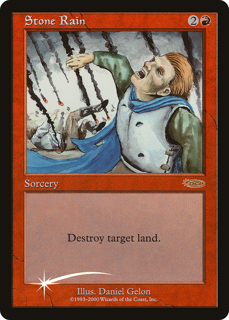 Stone Rain (FNM-) - Friday Night Magic 2000 Foil